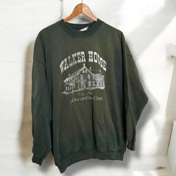 Kincardine Walker House Green Sweatshirt vintage with fading XL - Picture 1 of 6